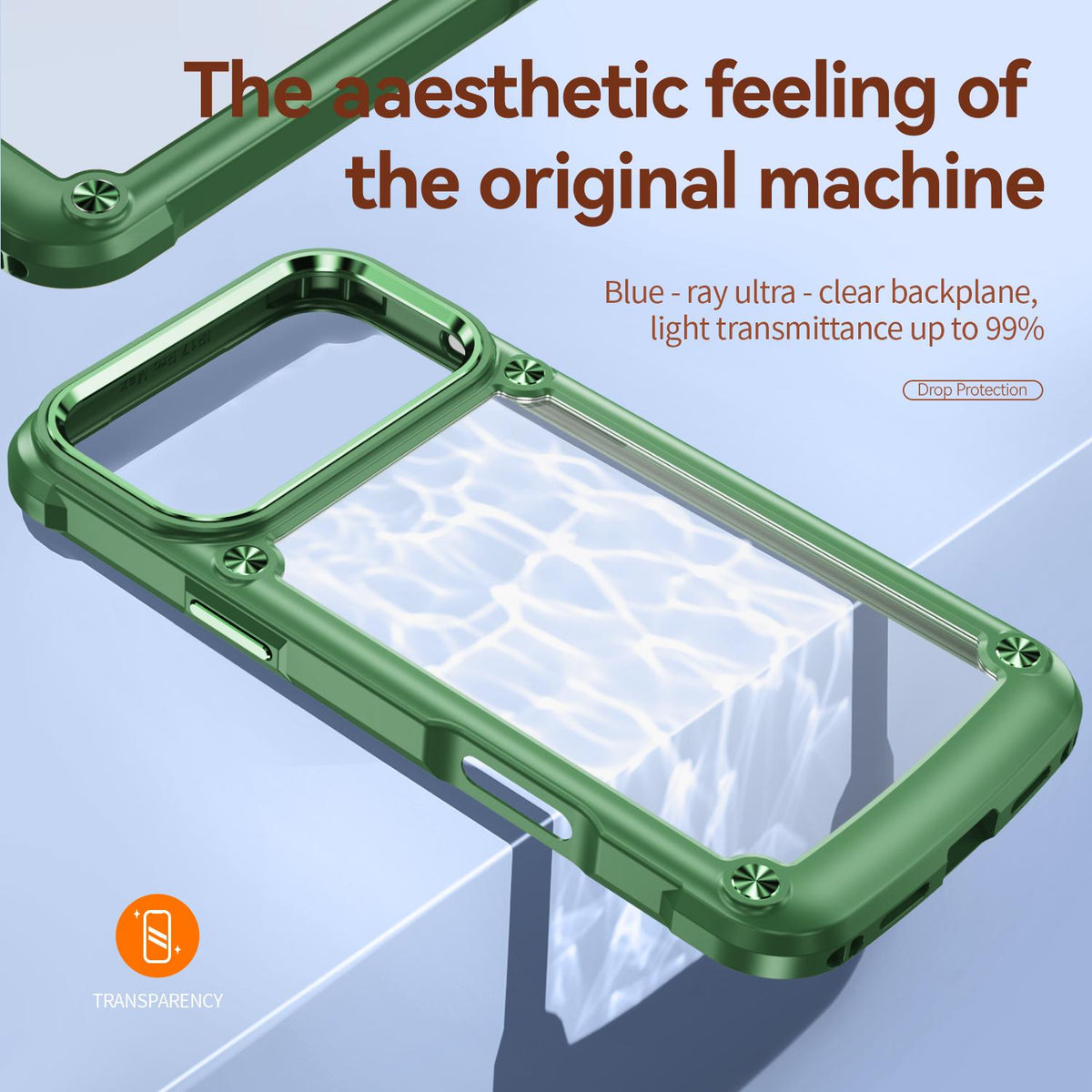 For iPhone 18 Pro TPU + PC Lens Protection Phone Case - Green - EDA009823202D