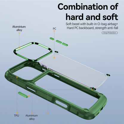 For iPhone 18 Pro TPU + PC Lens Protection Phone Case - Green - EDA009823202D