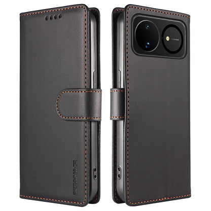 For Huawei nova 16 BETOPNICE Pearlescent RFID Vegan Leather Phone Case with Strap(Black)