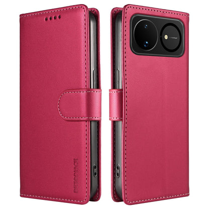 For Huawei nova 16 BETOPNICE Pearlescent RFID Vegan Leather Phone Case with Strap(Red)