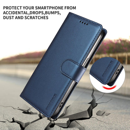 For Huawei nova 16 BETOPNICE Pearlescent RFID Vegan Leather Phone Case with Strap(Blue)