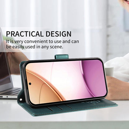 For Huawei nova 16 BETOPNICE Pearlescent RFID Vegan Leather Phone Case with Strap(Green)