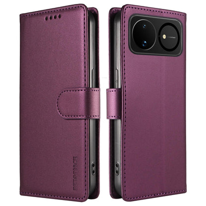 For Huawei nova 16 BETOPNICE Pearlescent RFID Vegan Leather Phone Case with Strap(Purple)