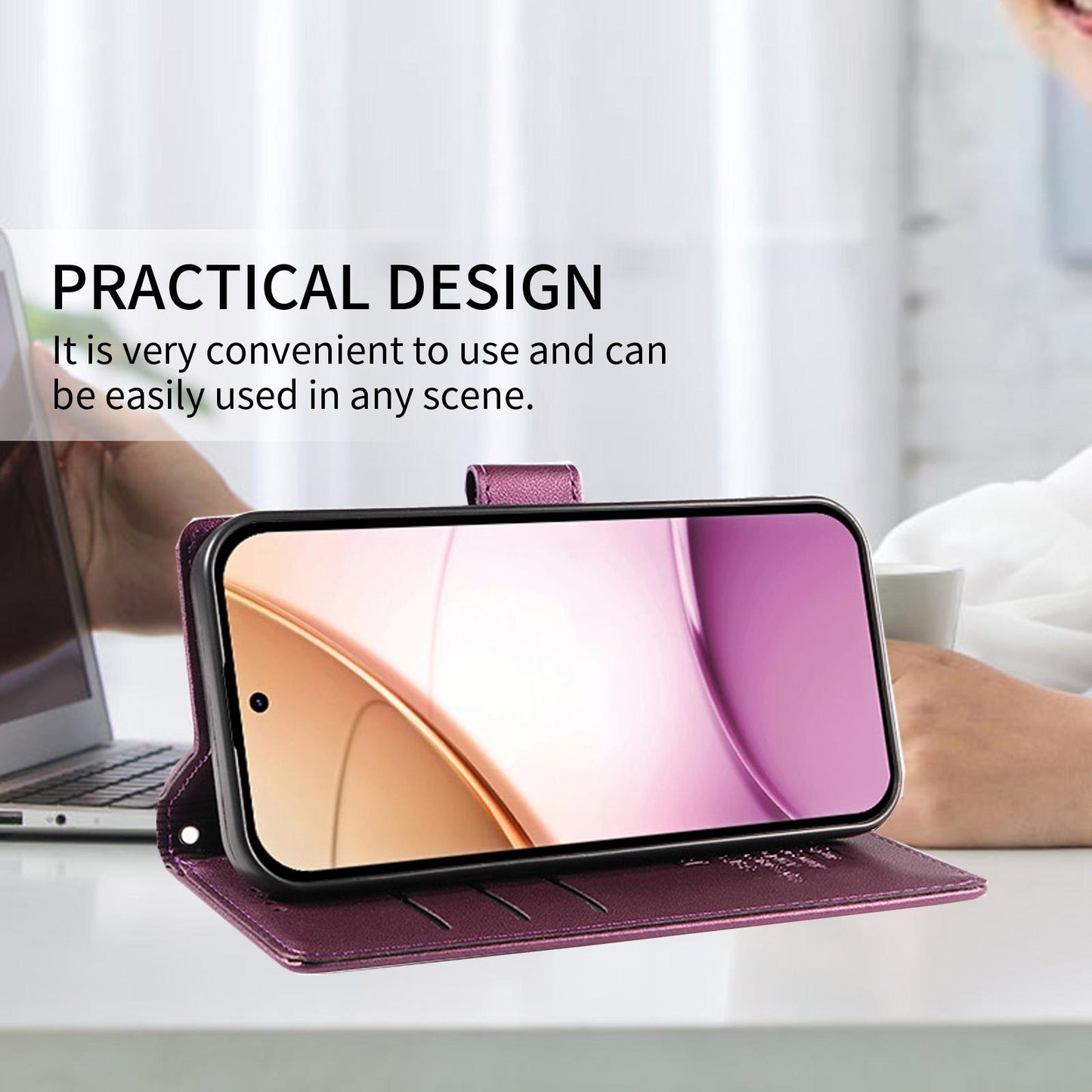 For Huawei nova 16 BETOPNICE Pearlescent RFID Vegan Leather Phone Case with Strap(Purple)