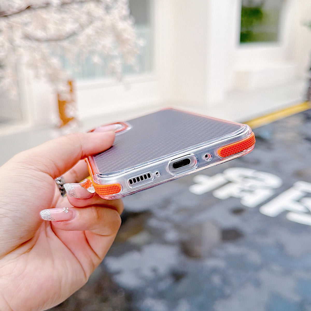 For Galaxy A54 5G Dual-Color Carbon Fiber Texture Acrylic Hybrid TPU Phone Case - Black - EDA009832106B