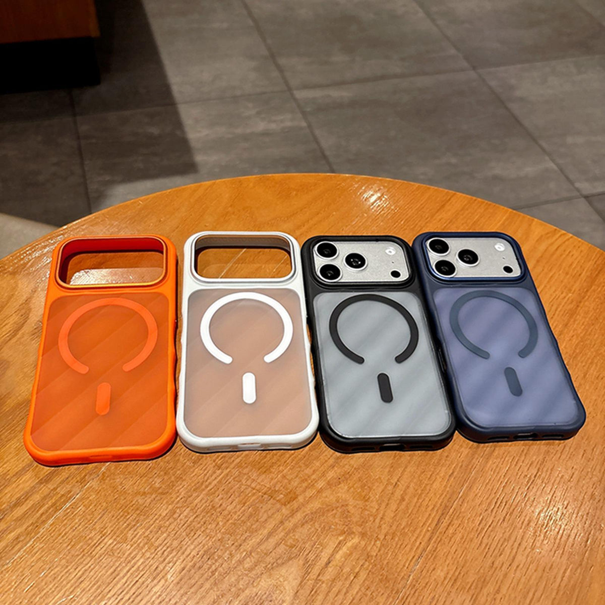 For iPhone Air Shockproof Acrylic TPU Magnetic Phone Case - Blue - EDA009834704A