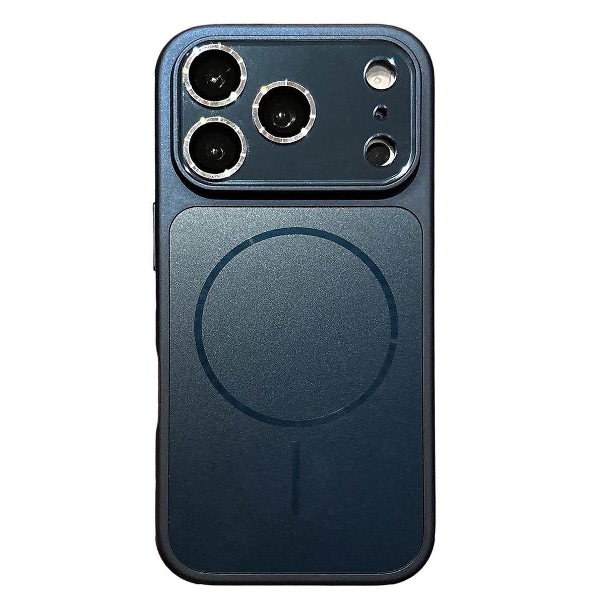 For iPhone 17 Pro Max Cooling Magnetic PC Hybrid TPU Frosted Phone Case - Dark Blue - EDA009838001A