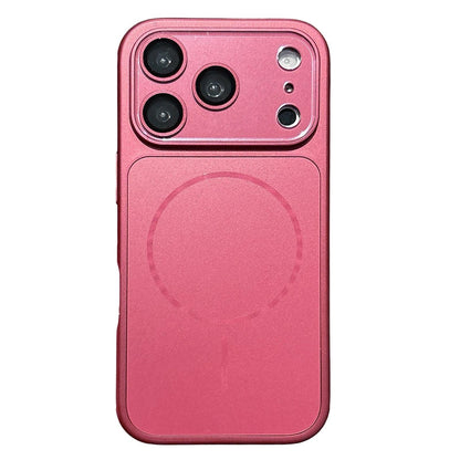 For iPhone 17 Pro Max Cooling Magnetic PC Hybrid TPU Frosted Phone Case - Pink - EDA009838001C
