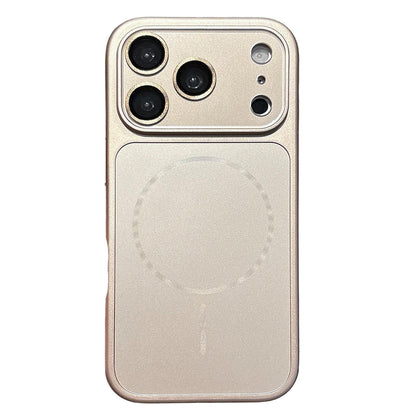 For iPhone 17 Pro Max Cooling Magnetic PC Hybrid TPU Frosted Phone Case - Gold - EDA009838001D