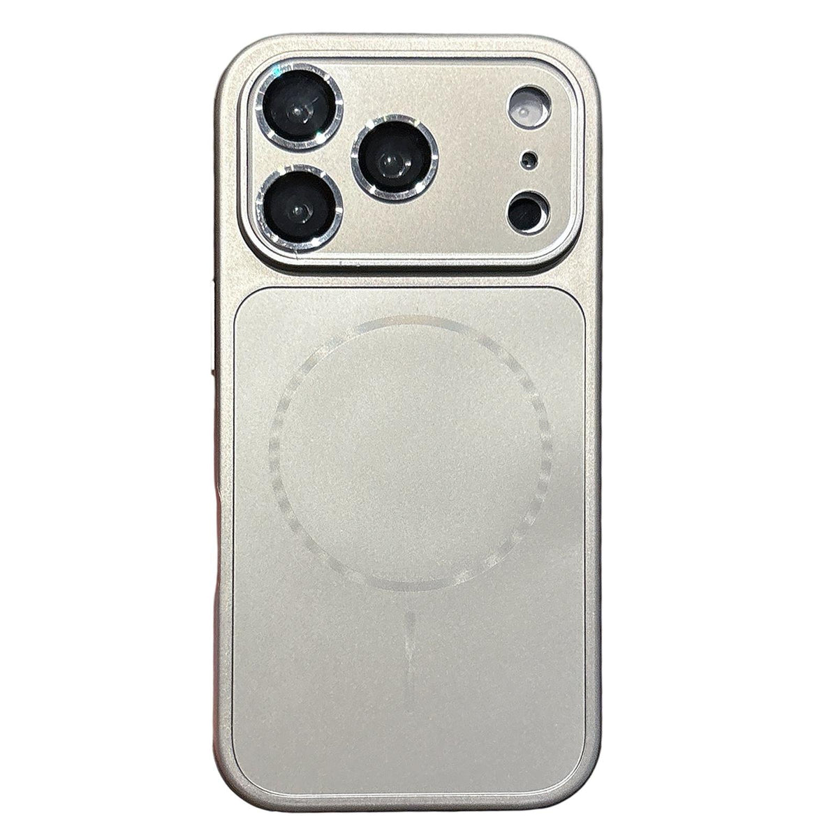 For iPhone 17 Pro Max Cooling Magnetic PC Hybrid TPU Frosted Phone Case - Silver - EDA009838001E