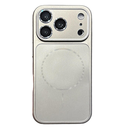 For iPhone 17 Pro Max Cooling Magnetic PC Hybrid TPU Frosted Phone Case - Silver - EDA009838001E