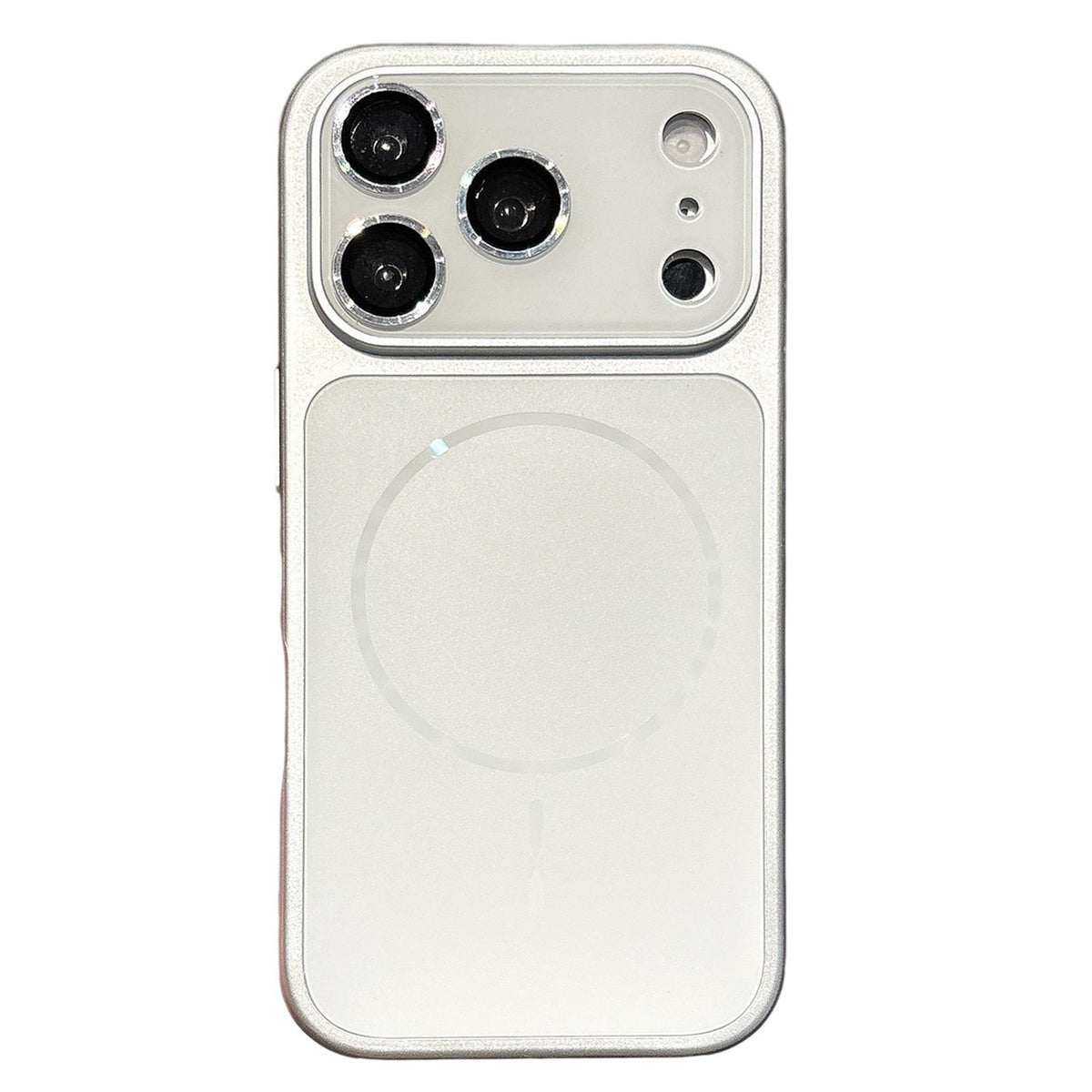 For iPhone 17 Pro Max Cooling Magnetic PC Hybrid TPU Frosted Phone Case - White - EDA009838001F