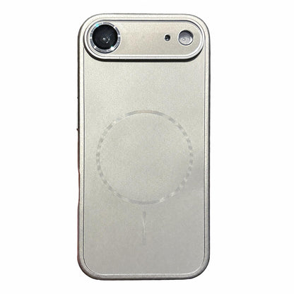 For iPhone Air Cooling Magnetic PC Hybrid TPU Frosted Phone Case - Silver - EDA009838004E