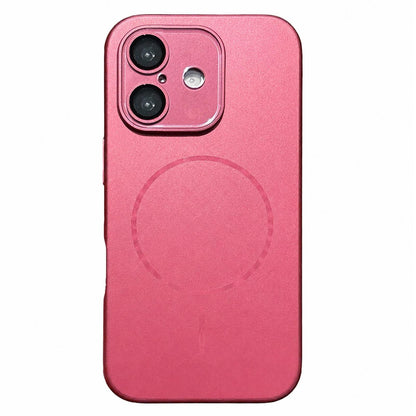 For iPhone 16 Cooling Magnetic PC Hybrid TPU Frosted Phone Case - Pink - EDA009838007C