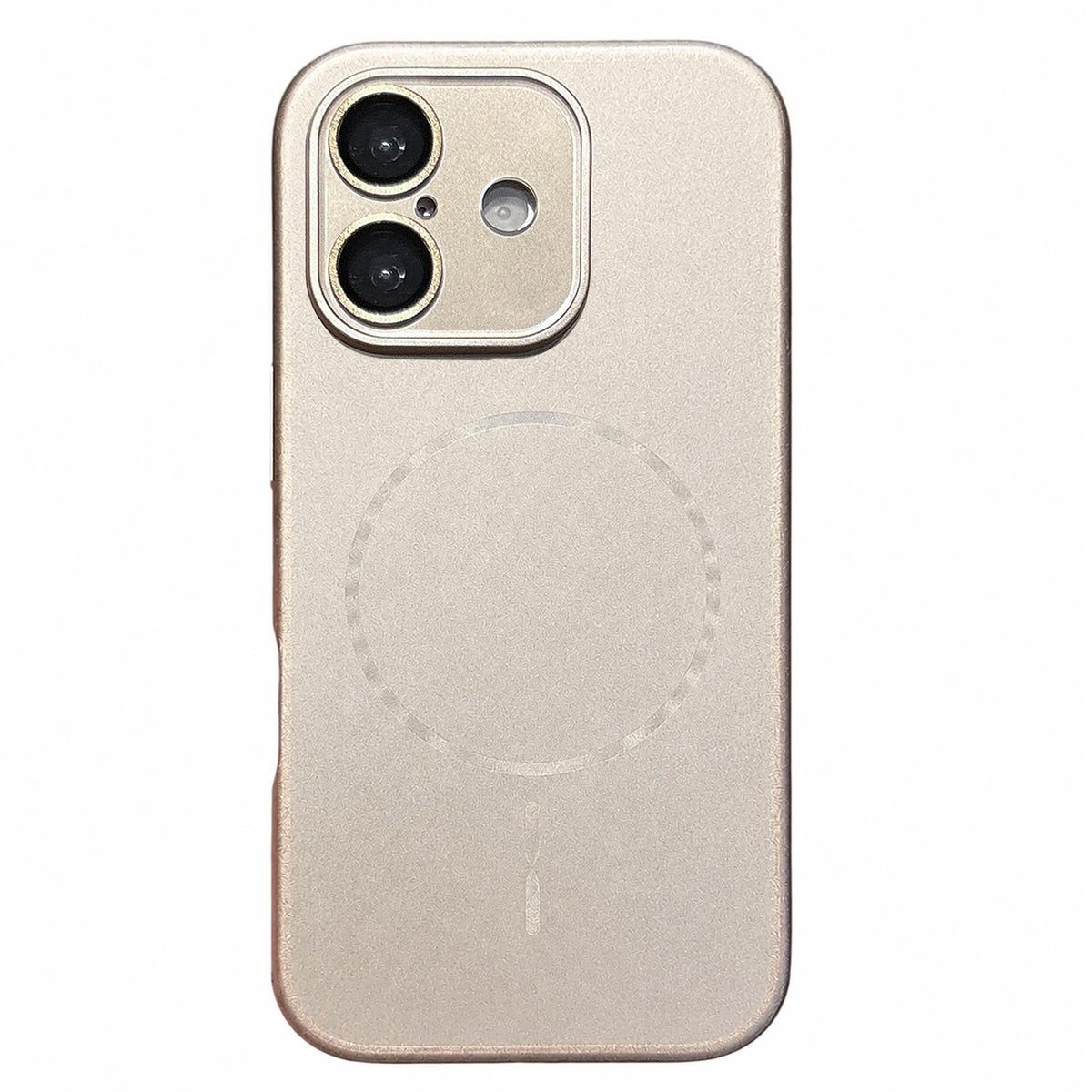 For iPhone 16 Cooling Magnetic PC Hybrid TPU Frosted Phone Case - Gold - EDA009838007D
