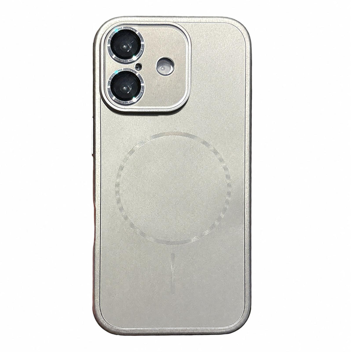 For iPhone 16 Cooling Magnetic PC Hybrid TPU Frosted Phone Case - Silver - EDA009838007E