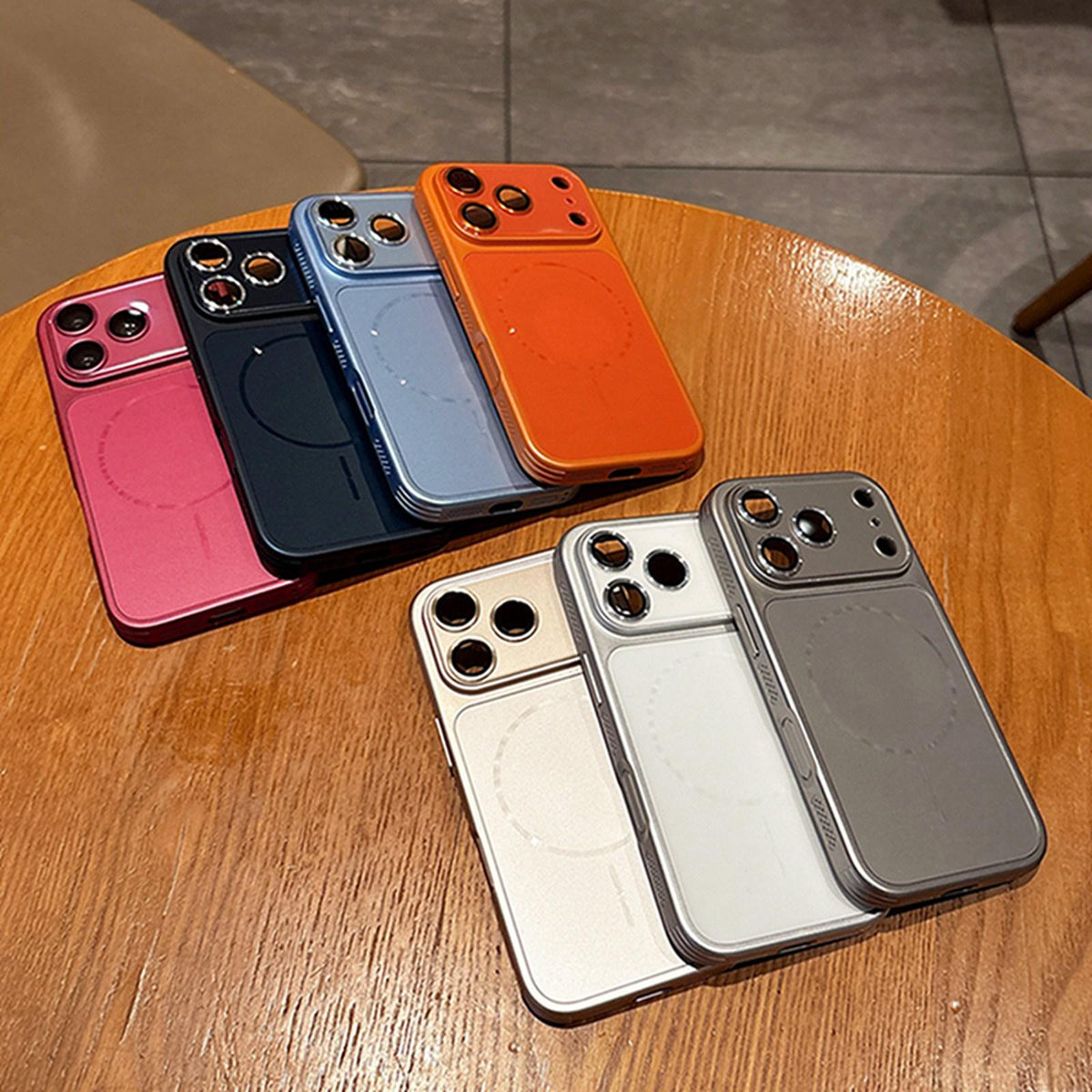 For iPhone 16 Cooling Magnetic PC Hybrid TPU Frosted Phone Case - Dark Blue - EDA009838007A