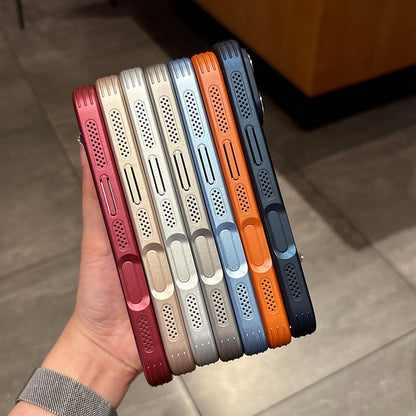 For iPhone Air Cooling Magnetic PC Hybrid TPU Frosted Phone Case - Orange - EDA009838004B