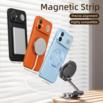 For Redmi K90 Ultra 5G Goatskin Vegan Leather Magnetic Phone Case With 360 Degree Rotating Holder(Orange)
