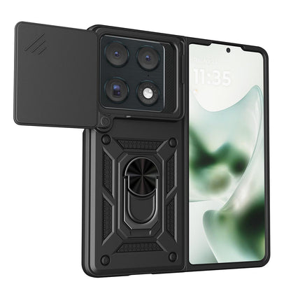 For Motorola Razr Fold 5G Sliding Camera Cover Design TPU+PC Phone Case - Black - EDA009842601A