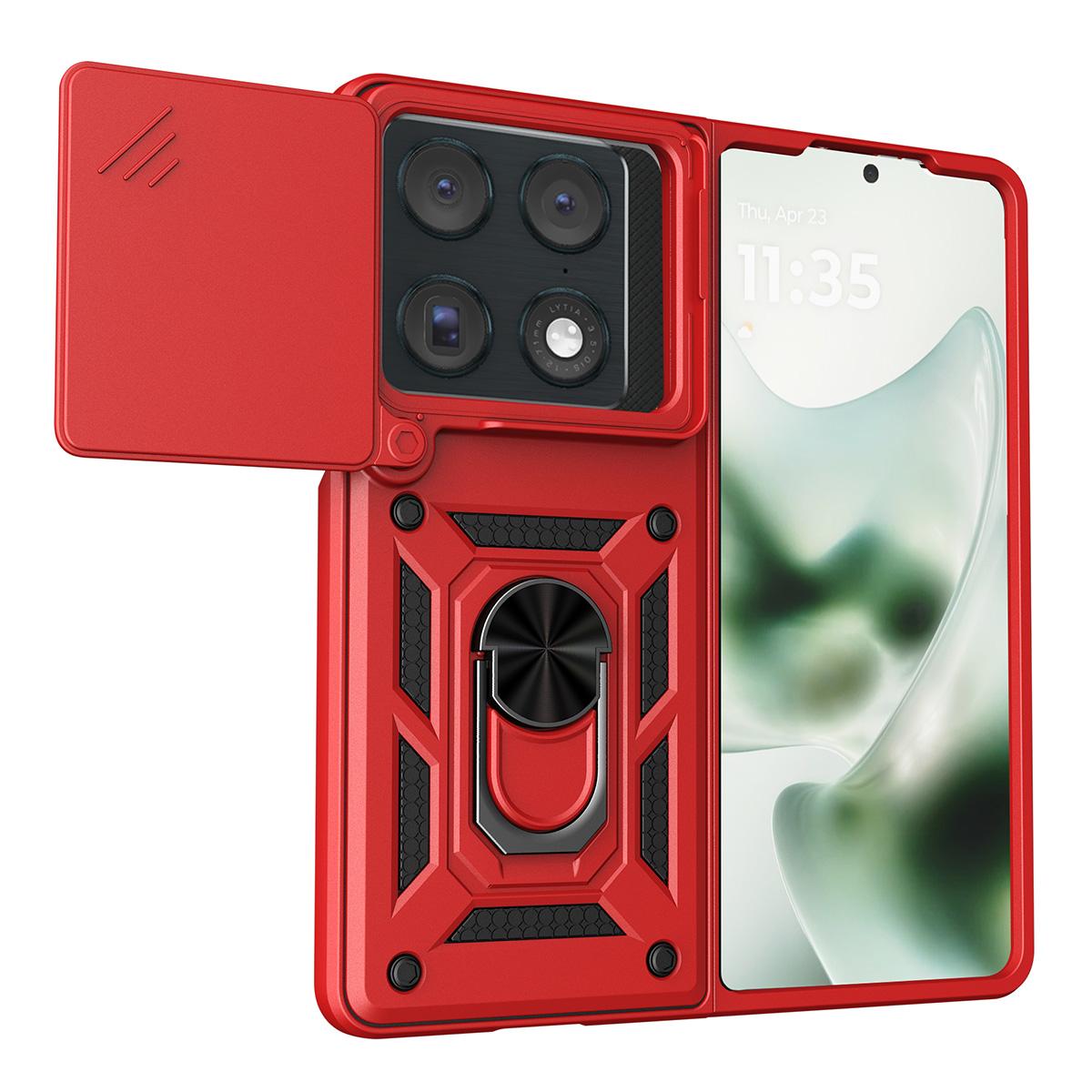 For Motorola Razr Fold 5G Sliding Camera Cover Design TPU+PC Phone Case - Red - EDA009842601B