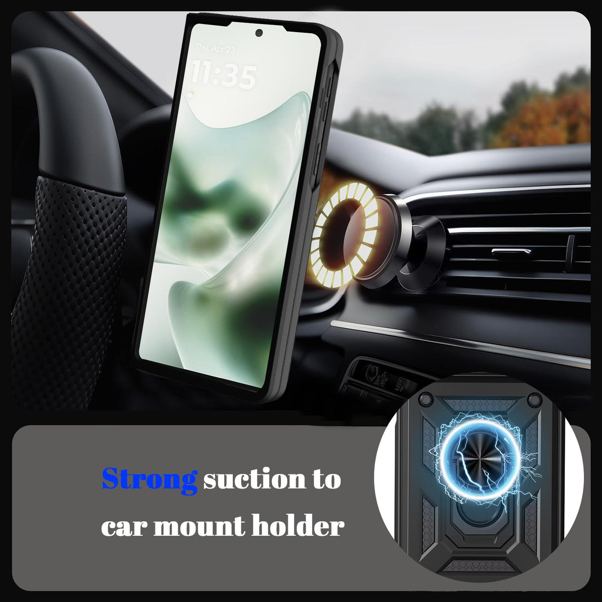 For Motorola Razr Fold 5G Sliding Camera Cover Design TPU+PC Phone Case - Blue - EDA009842601C