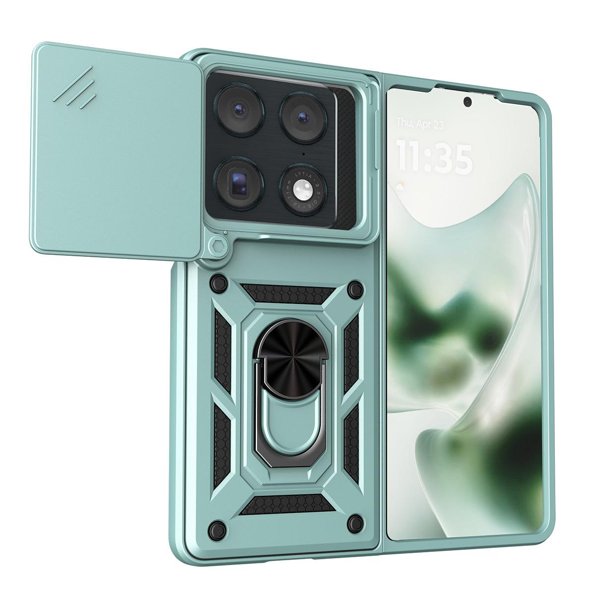 For Motorola Razr Fold 5G Sliding Camera Cover Design TPU+PC Phone Case - Green - EDA009842601D