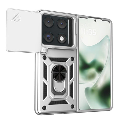 For Motorola Razr Fold 5G Sliding Camera Cover Design TPU+PC Phone Case - Silver - EDA009842601G