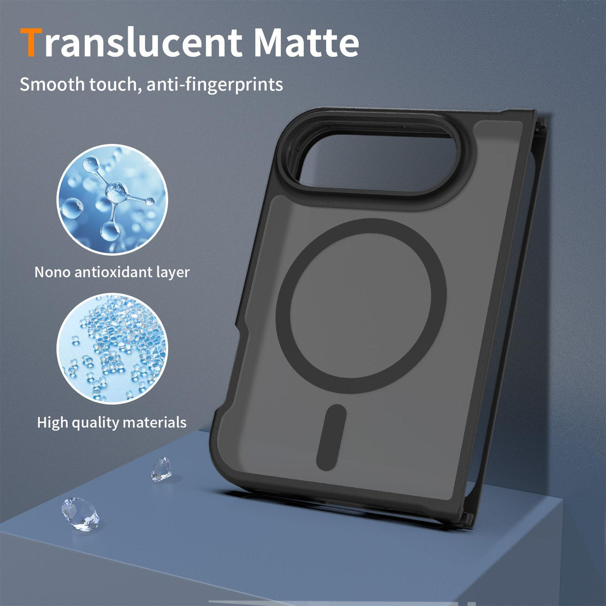 For iPhone Duo Skin Feel TPU Hybrid PC MagSafe Phone Case - Dark Green - EDA009844101H