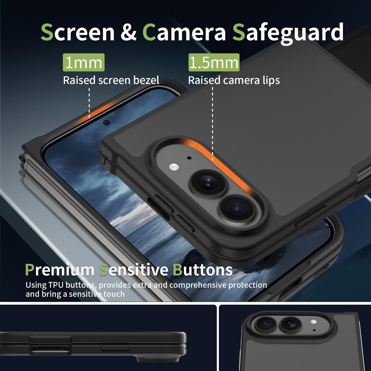 For iPhone Duo Skin Feel Contrast Color TPU Hybrid PC Phone Case - Blue - EDA009844401B