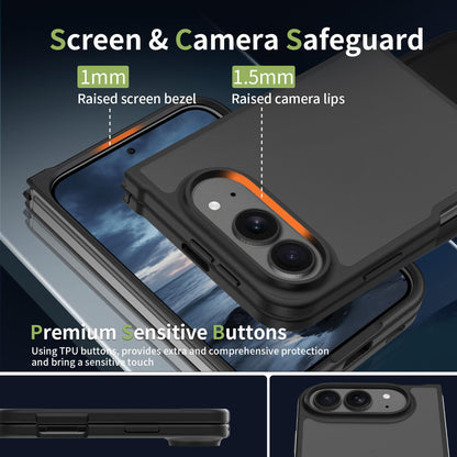 For iPhone Duo Skin Feel Contrast Color TPU Hybrid PC Phone Case - Blue - EDA009844401B