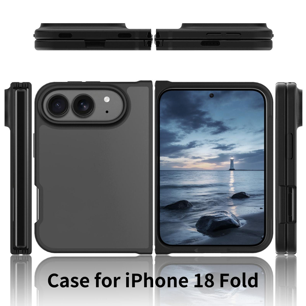 For iPhone Duo Skin Feel Contrast Color TPU Hybrid PC Phone Case - Purple - EDA009844401D