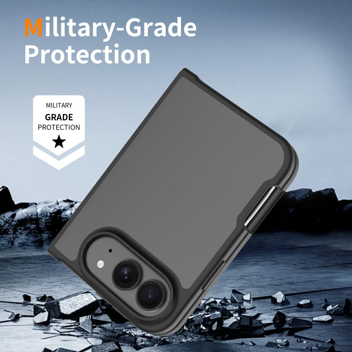 For iPhone Duo Skin Feel Contrast Color TPU Hybrid PC Phone Case - Dark Green - EDA009844401H