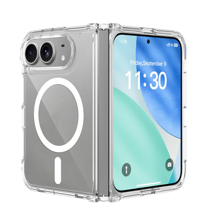 For iPhone Duo Scratch-proof Acrylic 2.0mm Crystal Magnetic Phone Case - Default - EDA009844601