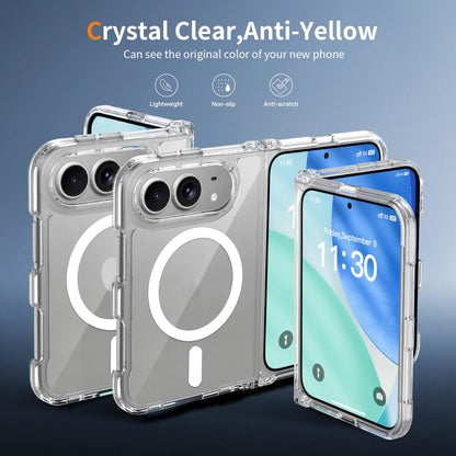 For iPhone Duo Scratch-proof Acrylic 2.0mm Crystal Magnetic Phone Case - Default - EDA009844601