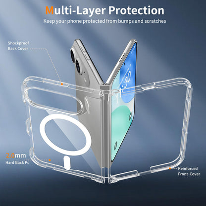 For iPhone Duo Scratch-proof Acrylic 2.0mm Crystal Magnetic Phone Case - Default - EDA009844601