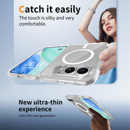 For iPhone Duo Scratch-proof Acrylic 2.0mm Crystal Magnetic Phone Case - Default - EDA009844601