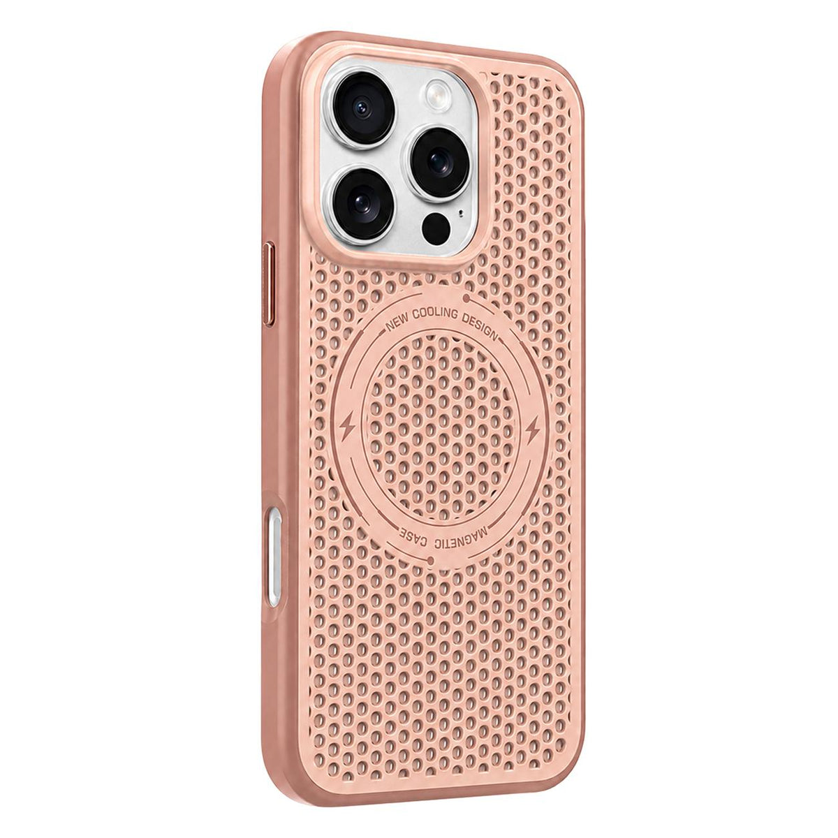 For iPhone 16 Pro Max Ice Feeling Cooling Magnetic Shockproof Phone Case - Brown - EDA009845701F