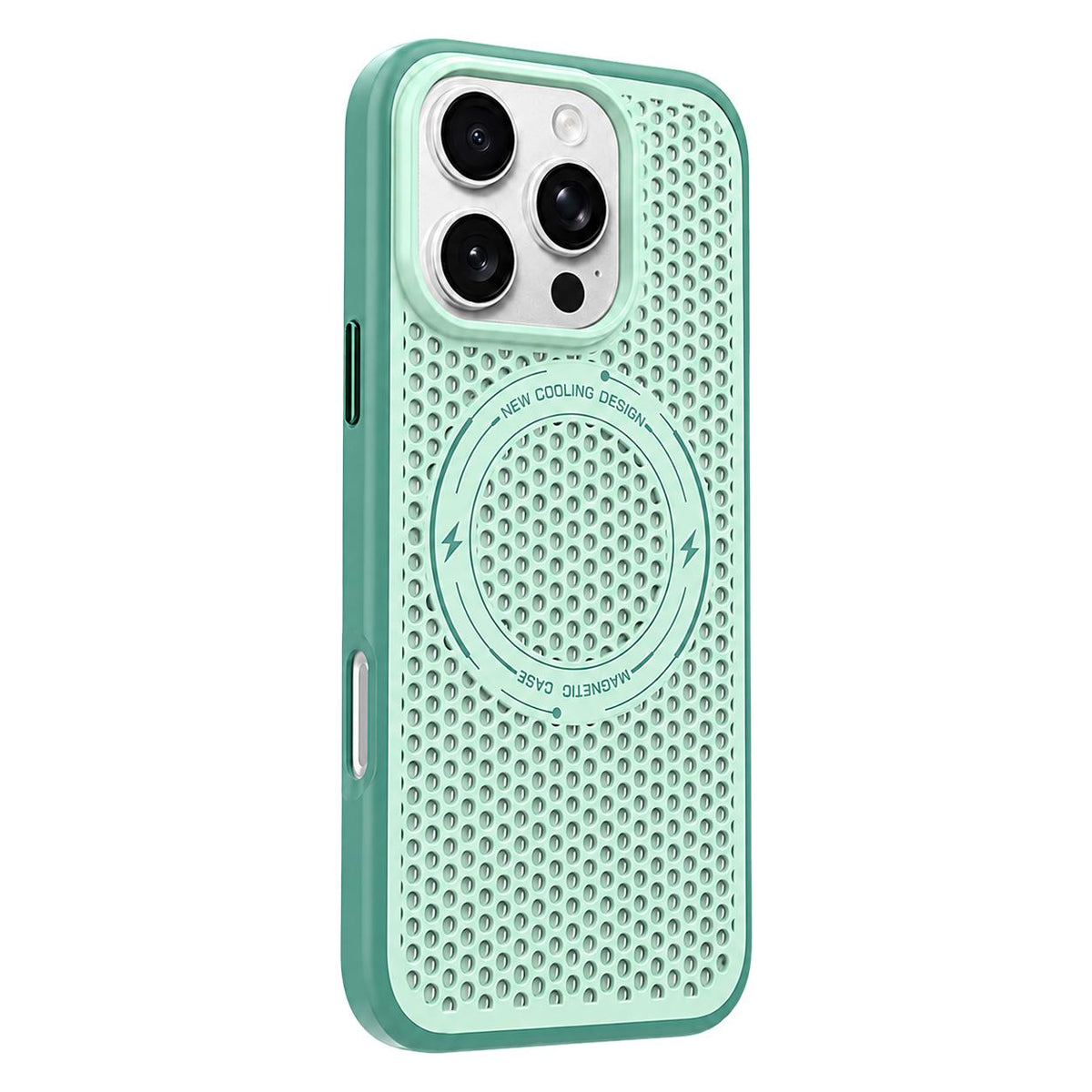 For iPhone 16 Pro Ice Feeling Cooling Magnetic Shockproof Phone Case - Mint Green - EDA009845702B