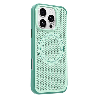 For iPhone 16 Pro Ice Feeling Cooling Magnetic Shockproof Phone Case - Mint Green - EDA009845702B