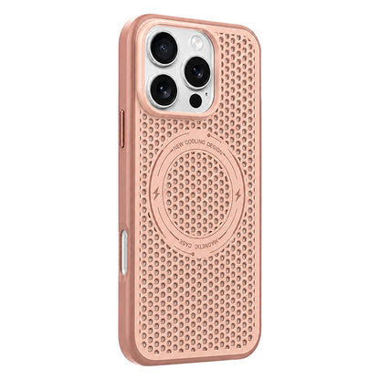 For iPhone 16 Pro Ice Feeling Cooling Magnetic Shockproof Phone Case - Brown - EDA009845702F