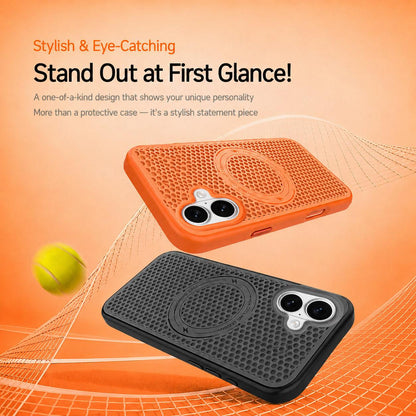 For iPhone 16 Ice Feeling Cooling Magnetic Shockproof Phone Case - White - EDA009845703C