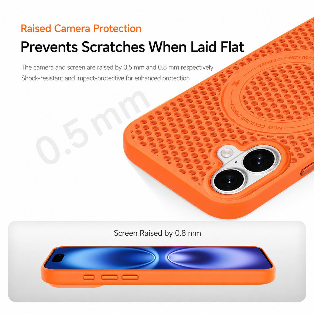 For iPhone 16 Ice Feeling Cooling Magnetic Shockproof Phone Case - White - EDA009845703C