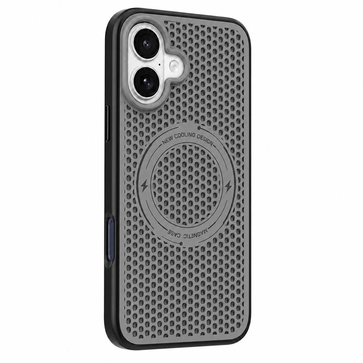 For iPhone 16 Ice Feeling Cooling Magnetic Shockproof Phone Case - Grey - EDA009845703D