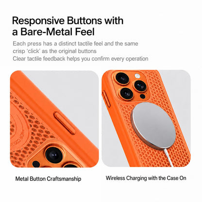 For iPhone 15 Pro Max Ice Feeling Cooling Magnetic Shockproof Phone Case - Mint Green - EDA009845704B