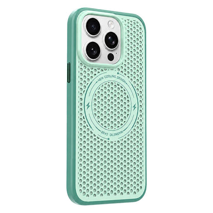 For iPhone 15 Pro Ice Feeling Cooling Magnetic Shockproof Phone Case - Mint Green - EDA009845705B