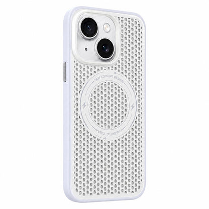 For iPhone 14 Ice Feeling Cooling Magnetic Shockproof Phone Case - White - EDA009845707C