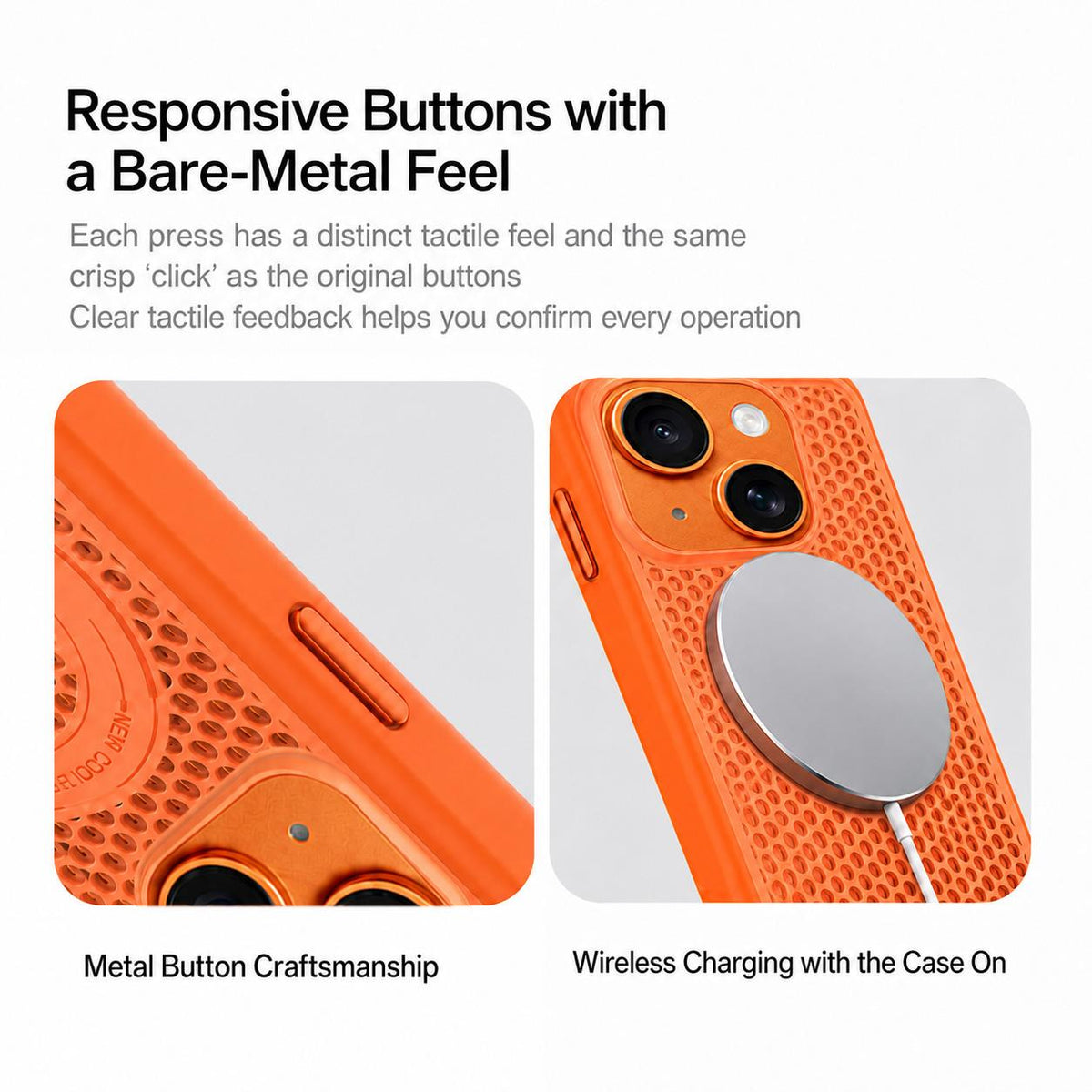 For iPhone 14 Ice Feeling Cooling Magnetic Shockproof Phone Case - Blue - EDA009845707E