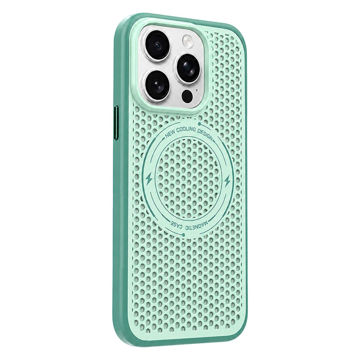 For iPhone 14 Pro Ice Feeling Cooling Magnetic Shockproof Phone Case - Mint Green - EDA009845708B