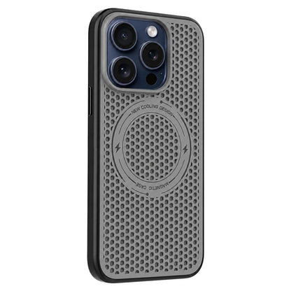 For iPhone 14 Pro Ice Feeling Cooling Magnetic Shockproof Phone Case - Grey - EDA009845708D